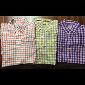 3 J.Crew Slim Fit Button-Up Ginghams